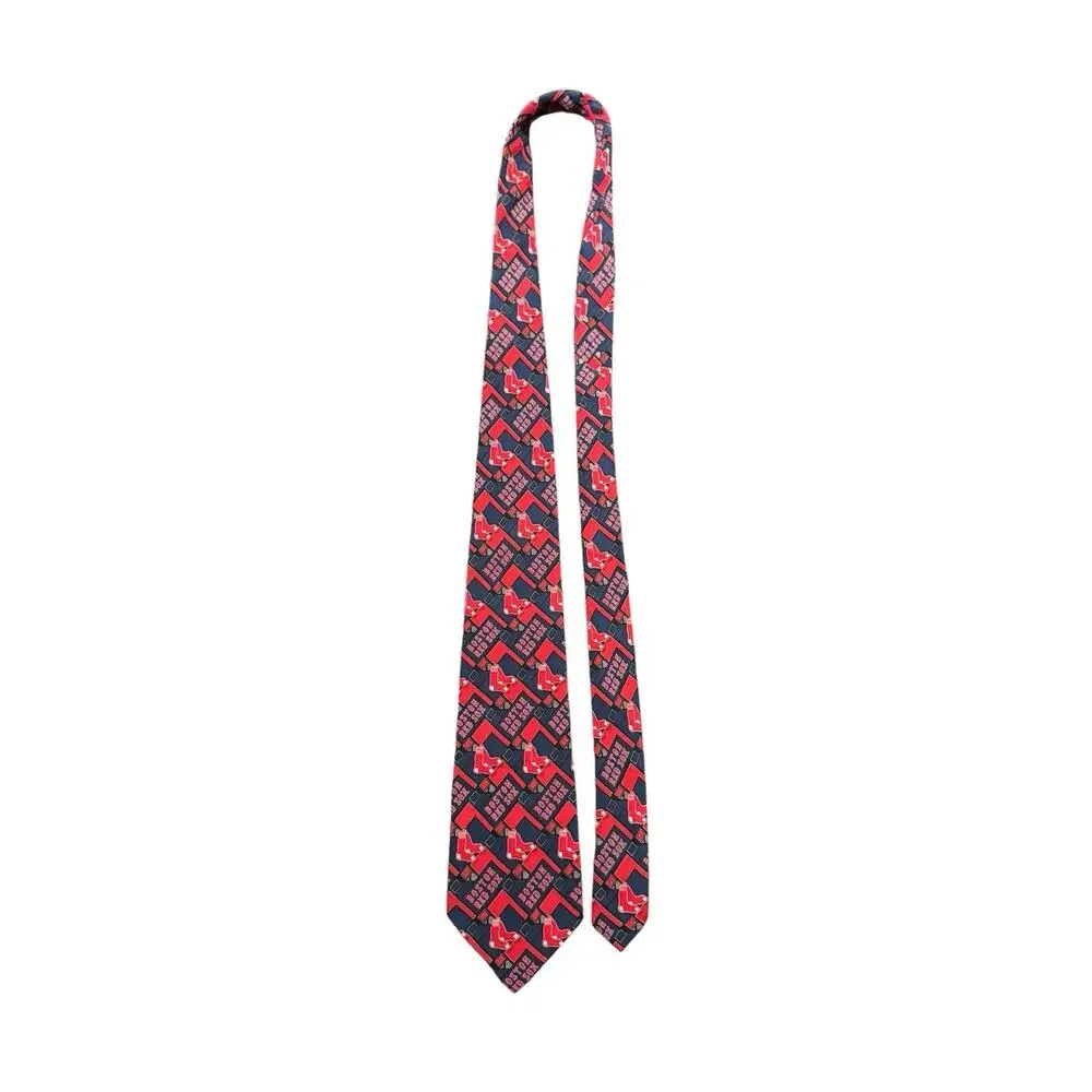 MLB Boston Red Sox Logo Baseball Vintage Novelty Necktie 100% Silk